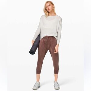 Lululemon Lost in Leisure Crop Jogger in Antique Bark
